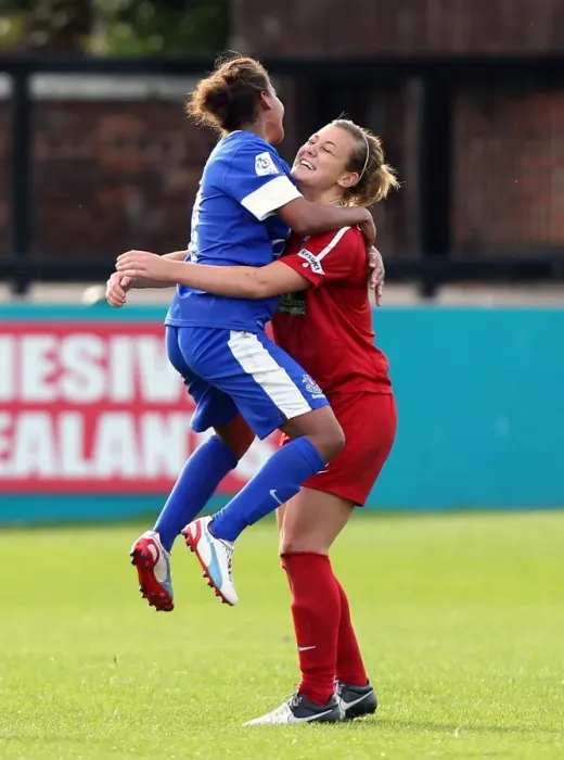Framed Print : Everton Ladies Defeat Bristol Academy: Nikita Parris Celebrates FA WSL Victory at Goodison Park Framed Print : Everton Ladies Defeat Bristol Academy: Nikita Parris Celebrates FA WSL Victory at Goodison Park
