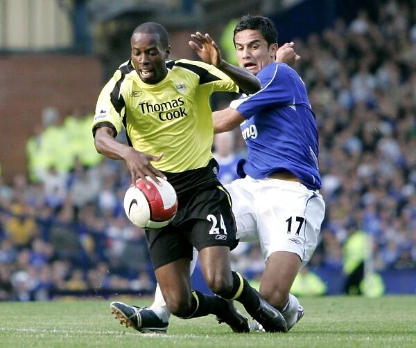Everton v Manchester City Manchester Citys DaMarcus Beasley in action against Evertons Tim