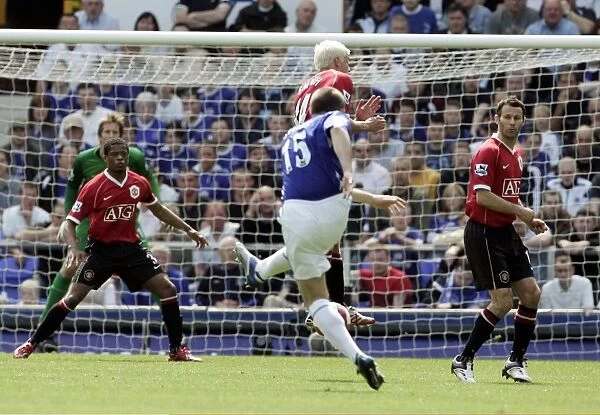 Everton v Manchester United Alan Stubbs scores the first goal for Everton