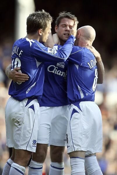 Everton v Sheffield United - 21  /  10  /  06 James Beattie celebrates scoring the second goal from the penalty
