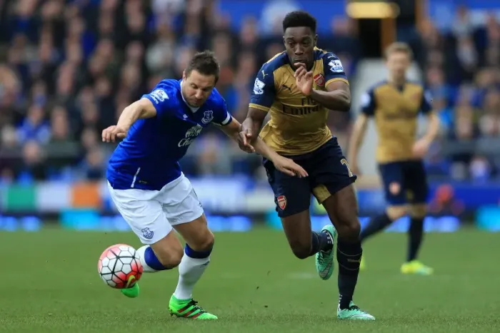 Framed Print : Everton vs Arsenal: Jagielka vs Welbeck - A Football Battle at Goodison Park Framed Print : Everton vs Arsenal: Jagielka vs Welbeck - A Football Battle at Goodison Park