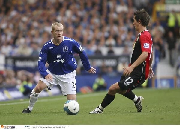 Everton vs Blackburn Rovers: A Battle Between Tony Hibbert and Morten Gamst Pedersen (07 / 08 FA Premier League)