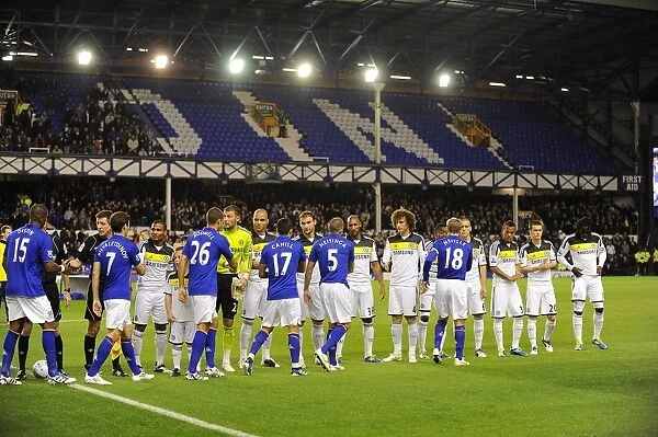 Everton vs. Chelsea: Pre-Match Handshake at Goodison Park - Carling Cup Fourth Round (October 26, 2011)