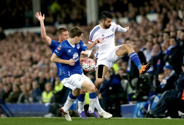 Framed Print : Everton vs Chelsea Showdown: A Battle Between Seamus Coleman and Diego Costa at the Emirates FA Cup Quarterfinal Framed Print : Everton vs Chelsea Showdown: A Battle Between Seamus Coleman and Diego Costa at the Emirates FA Cup Quarterfinal