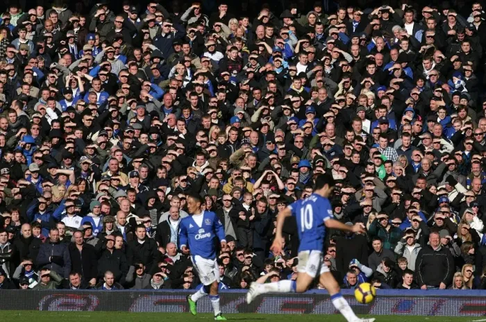 Framed Print : Everton vs Manchester United: Everton Fans United Against the Sun at Goodison Park Framed Print : Everton vs Manchester United: Everton Fans United Against the Sun at Goodison Park