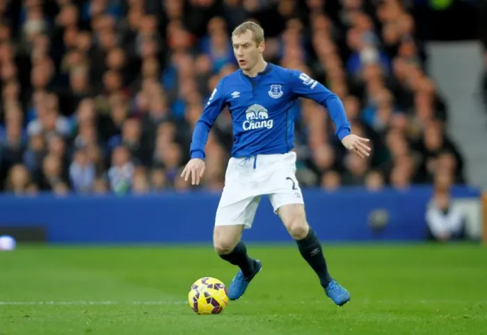 Framed Print : Everton vs West Ham United: Tony Hibbert's Battle at Goodison Park - Barclays Premier League Framed Print : Everton vs West Ham United: Tony Hibbert's Battle at Goodison Park - Barclays Premier League