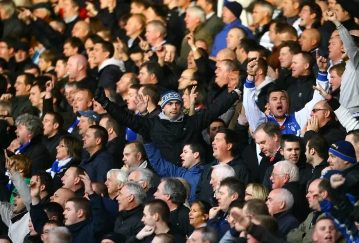 Framed Print : Evertonians Unwavering Passion: Bloomfield Road (2010) - A Sea of Blue Amidst the Blackpool vs Everton Premier League Battle Framed Print : Evertonians Unwavering Passion: Bloomfield Road (2010) - A Sea of Blue Amidst the Blackpool vs Everton Premier League Battle