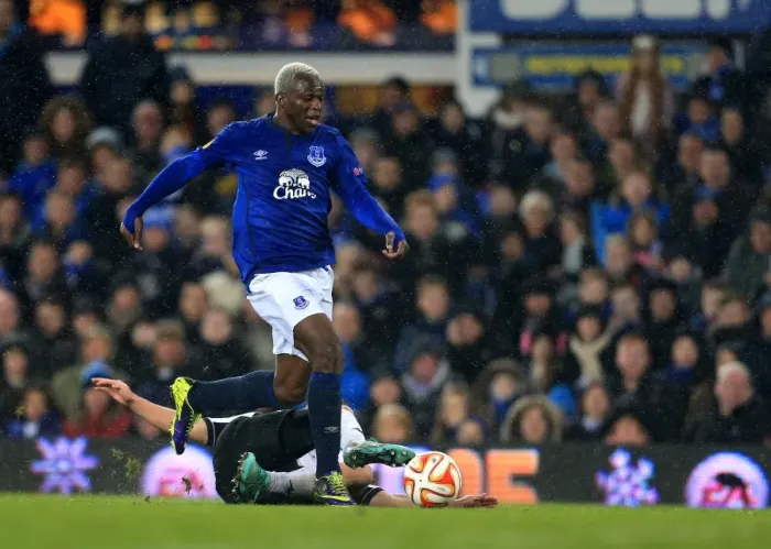 Framed Print : Everton's Arouna Kone in Action during UEFA Europa League Match against FK Krasnodar at Goodison Park Framed Print : Everton's Arouna Kone in Action during UEFA Europa League Match against FK Krasnodar at Goodison Park