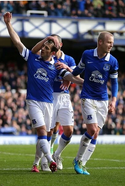 Everton's Baines and Naismith: Unstoppable Duo Celebrates FA Cup Goal vs Swansea City (Everton 3-1)