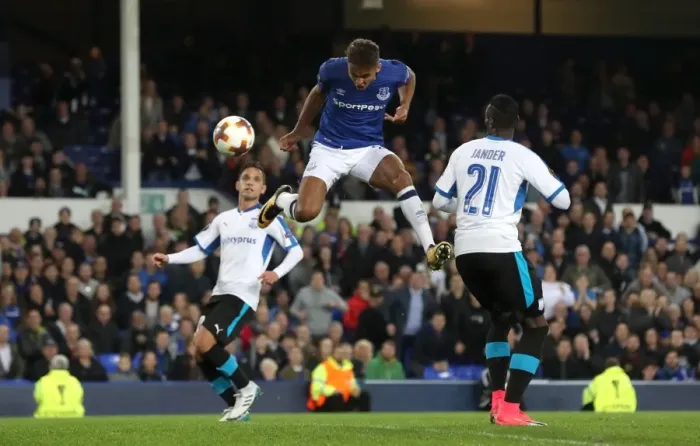 Framed Print : Everton's Calvert-Lewin Goes for Glory: UEFA Europa League Group E Showdown vs Apollon Limassol at Goodison Park Framed Print : Everton's Calvert-Lewin Goes for Glory: UEFA Europa League Group E Showdown vs Apollon Limassol at Goodison Park