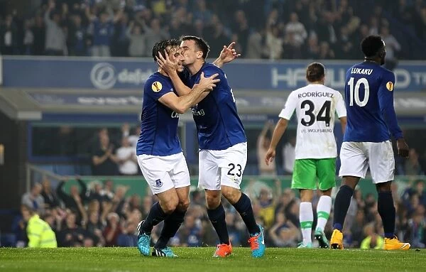 Everton's Coleman and Baines: A Europa League Goal Celebration