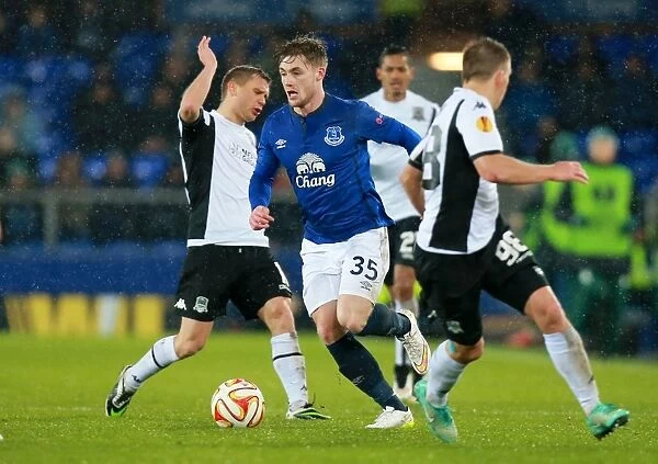 Everton's Conor McAleny in Europa League Action at Goodison Park