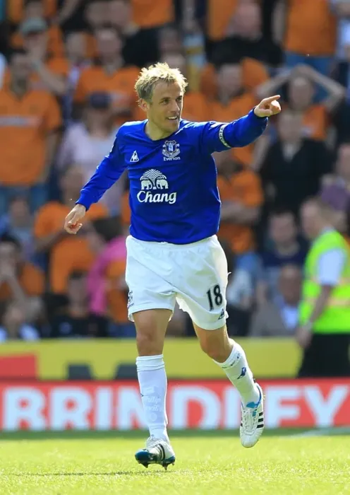 Framed Print : Everton's Double Victory: Phil Neville's Goal Secures Premier League Win Against Wolverhampton Wanderers (09 April 2011) Framed Print : Everton's Double Victory: Phil Neville's Goal Secures Premier League Win Against Wolverhampton Wanderers (09 April 2011)