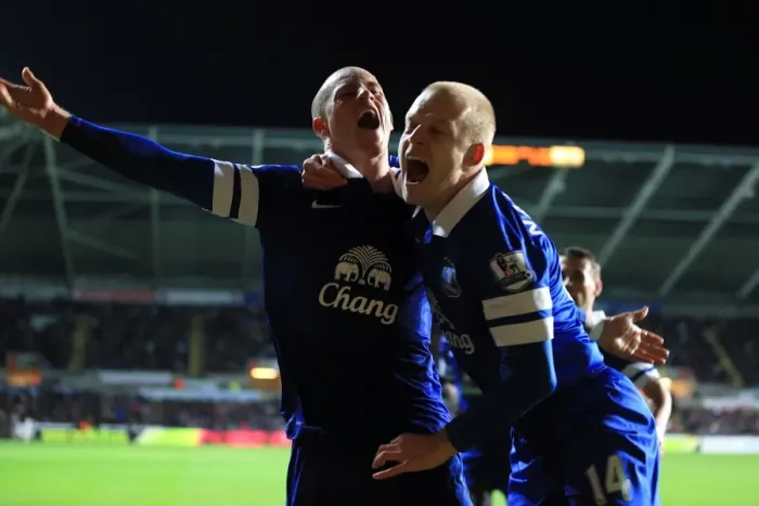 Framed Print : Everton's Double Victory: Ross Barkley Scores the Decisive Goals Against Swansea City in the Barclays Premier League (December 22, 2013) Framed Print : Everton's Double Victory: Ross Barkley Scores the Decisive Goals Against Swansea City in the Barclays Premier League (December 22, 2013)
