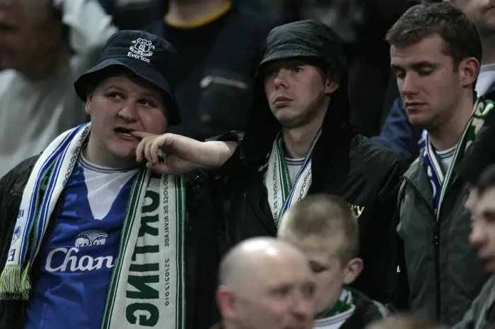 Framed Print : Everton's Europa League Agony: Heartbroken Fans at Sporting Lisbon's Estadio Jose Alvalade Framed Print : Everton's Europa League Agony: Heartbroken Fans at Sporting Lisbon's Estadio Jose Alvalade