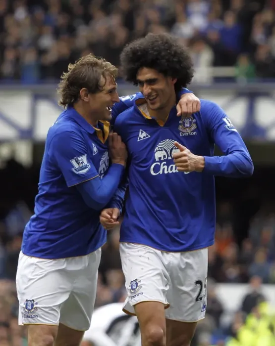 Framed Print : Everton's Fellaini and Jelavic: A Dynamic Duo Celebrates Their Second Goal vs. Fulham (April 2012, Goodison Park) Framed Print : Everton's Fellaini and Jelavic: A Dynamic Duo Celebrates Their Second Goal vs. Fulham (April 2012, Goodison Park)
