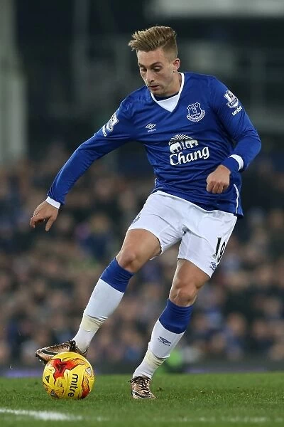 Everton's Gerard Deulofeu in Action against Manchester City in Capital One Cup Semi-Final at Goodison Park