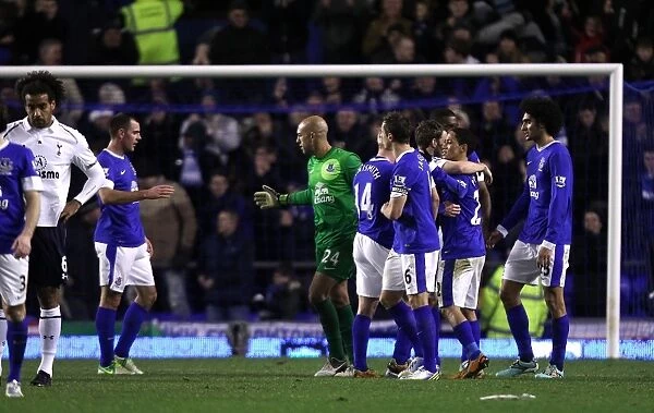 Everton's Glory: Celebrating a Hard-Fought Victory Over Tottenham Hotspur in the Barclays Premier League (December 9, 2012)
