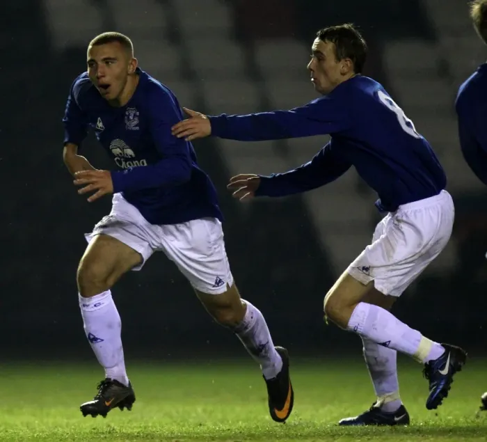 Framed Print : Everton's Hallam Hope Scores the Opener: FA Youth Cup Victory Over Wolverhampton Wanderers Framed Print : Everton's Hallam Hope Scores the Opener: FA Youth Cup Victory Over Wolverhampton Wanderers