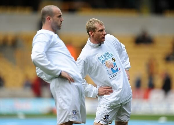 Everton's Hibbert and McFadden: United Before Kick-off Against Wolverhampton Wanderers (May 2012)