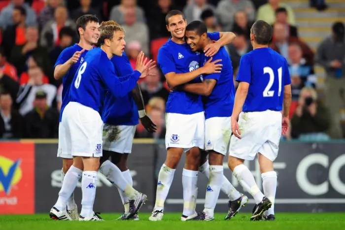 Framed Print : Everton's Jack Rodwell Scores Thrilling Goal in Pre-Season Friendly Against Brisbane Roar Framed Print : Everton's Jack Rodwell Scores Thrilling Goal in Pre-Season Friendly Against Brisbane Roar