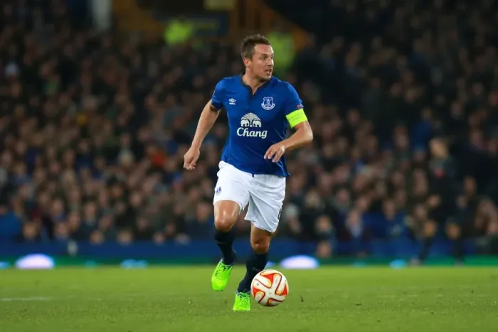 Framed Print : Everton's Jagielka in Europa League Action Framed Print : Everton's Jagielka in Europa League Action