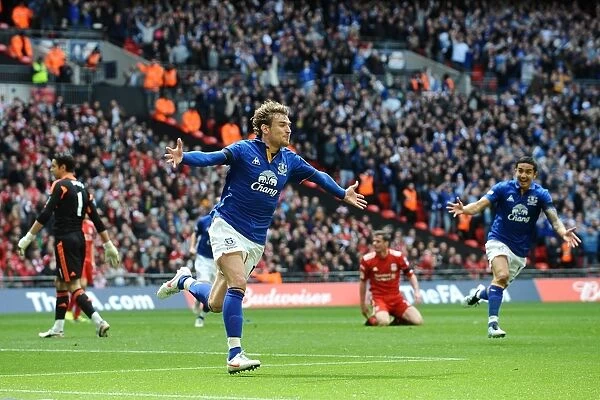 Everton's Jelavic Scores Opening Goal in FA Cup Semi-Final Against Liverpool at Wembley (April 14, 2012)