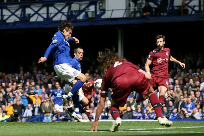 Framed Print : Everton's Jelavic Scores Second Goal Against Newcastle United (13 May 2012, Goodison Park)