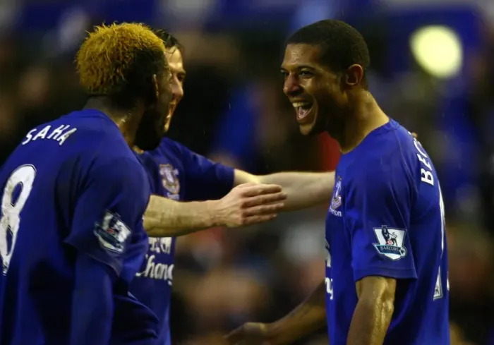 Framed Print : Everton's Jermaine Beckford Scores Fourth Goal: Everton FC vs Blackpool (BPL), Goodison Park (05 February 2011) Framed Print : Everton's Jermaine Beckford Scores Fourth Goal: Everton FC vs Blackpool (BPL), Goodison Park (05 February 2011)