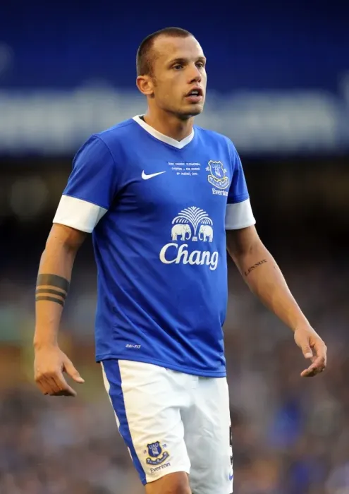 Framed Print : Everton's John Heitinga in Action: Pre-Season Clash Against AEK Athens at Goodison Park Framed Print : Everton's John Heitinga in Action: Pre-Season Clash Against AEK Athens at Goodison Park