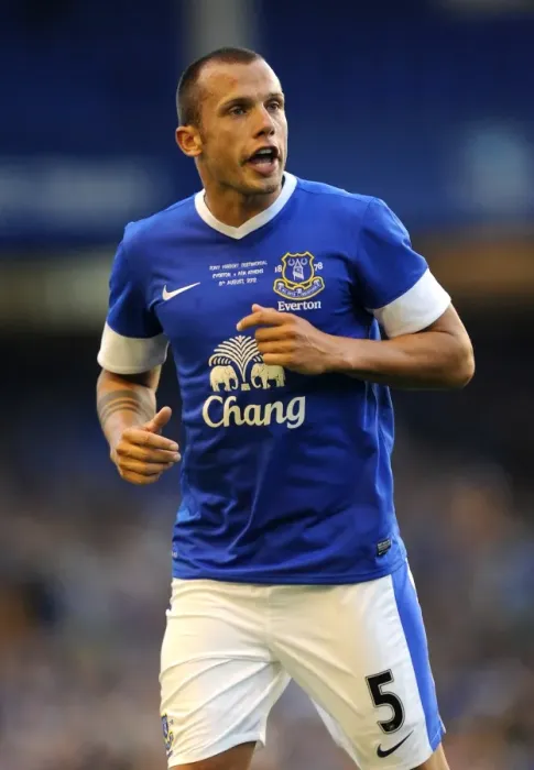 Framed Print : Everton's John Heitinga in Action: Pre-Season Friendly vs AEK Athens at Goodison Park Framed Print : Everton's John Heitinga in Action: Pre-Season Friendly vs AEK Athens at Goodison Park