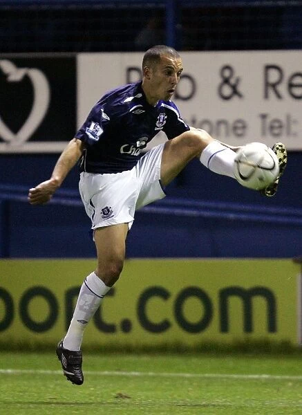 Everton's Leon Osman in Action: Carling Cup Third Round Clash against Sheffield Wednesday, 2007