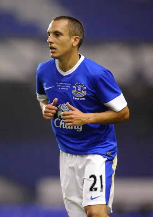 Framed Print : Everton's Leon Osman in Action: Everton vs AEK Athens Pre-Season Clash at Goodison Park