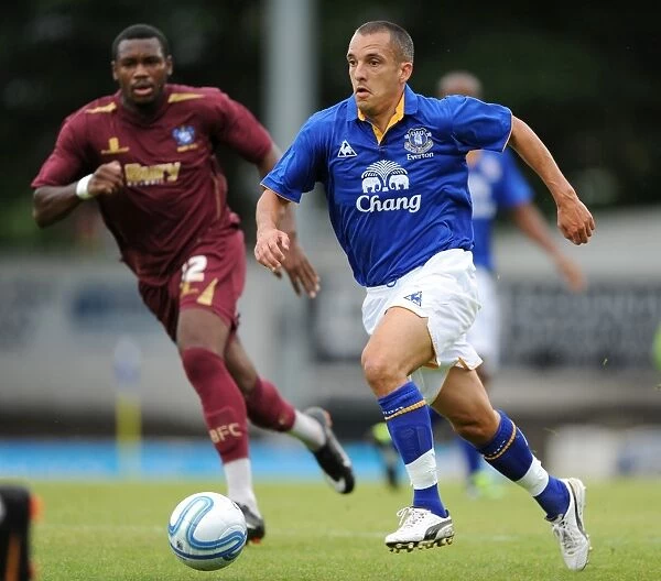 Everton's Leon Osman in Action: Everton vs Bury (15 July 2011)