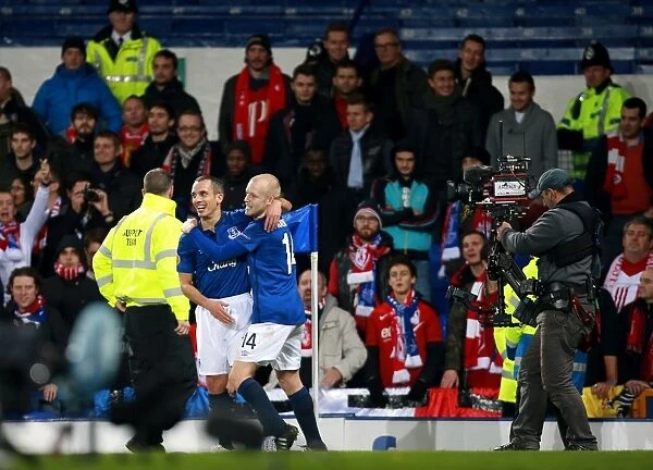 Everton's Leon Osman Scores First Goal in Europa League Clash Against Lille