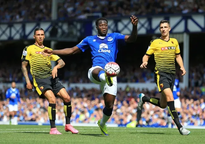 Framed Print : Everton's Lukaku in Action: Everton vs. Watford, Premier League at Goodison Park Framed Print : Everton's Lukaku in Action: Everton vs. Watford, Premier League at Goodison Park