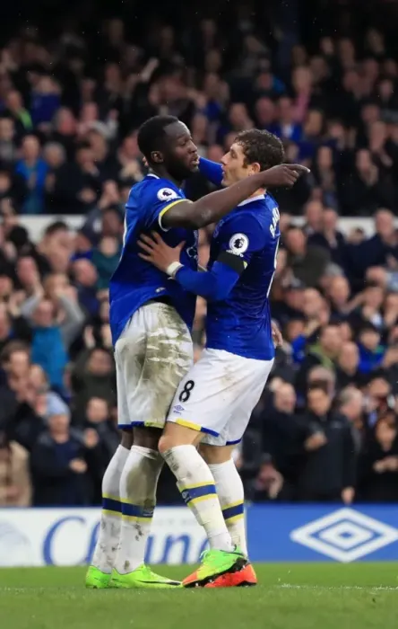 Framed Print : Everton's Lukaku and Barkley Celebrate Third Goal Against West Bromwich Albion in Premier League Framed Print : Everton's Lukaku and Barkley Celebrate Third Goal Against West Bromwich Albion in Premier League