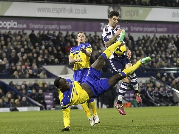 Everton's Lukaku Scores Epic Overhead Kick Against West Bromwich Albion: A Premier League Rivalry (20-01-2014)