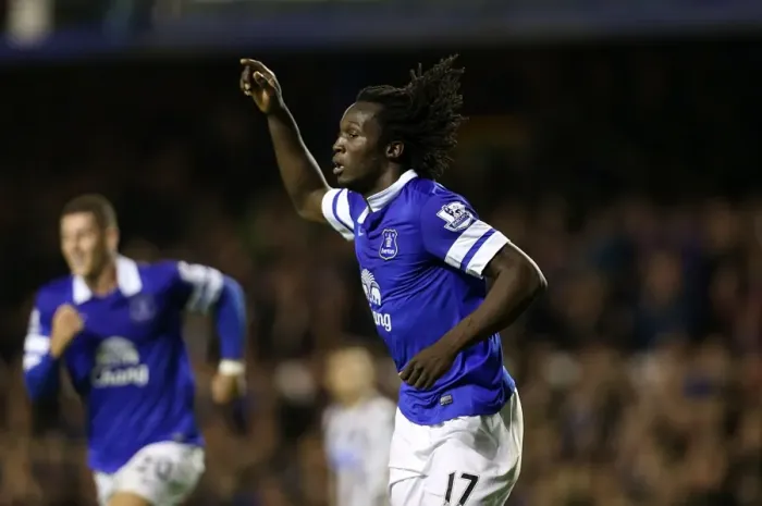 Framed Print : Everton's Lukaku Scores Hat-trick, Celebrates with Fans: Everton 3-2 Newcastle United (30-09-2013) Framed Print : Everton's Lukaku Scores Hat-trick, Celebrates with Fans: Everton 3-2 Newcastle United (30-09-2013)