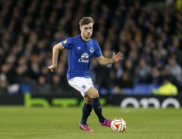 Everton's Luke Garbutt in Europa League Action: Everton vs BSC Young Boys at Goodison Park (Round of 32 - Second Leg)