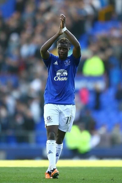 Everton's Magaye Gueye Celebrates Victory: Everton FC vs Aston Villa, Barclays Premier League (04.04.2011)