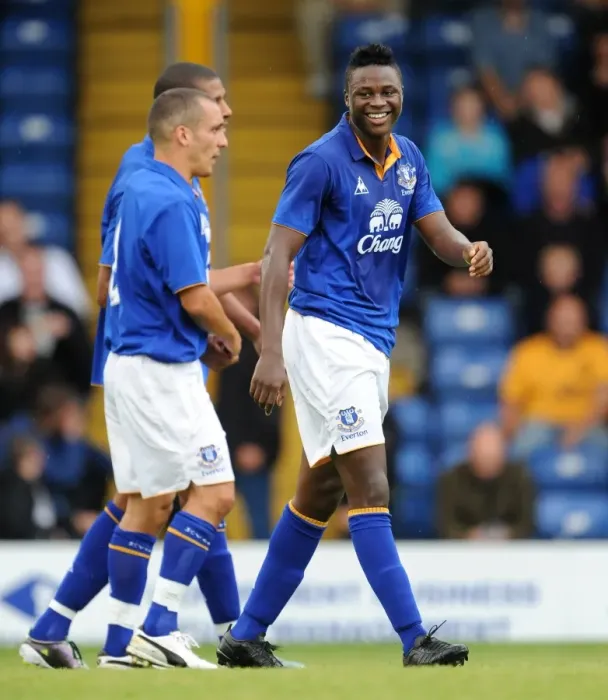 Framed Print : Everton's Magaye Gueye Nets First Goal in Pre-Season Victory over Bury (July 15, 2011) Framed Print : Everton's Magaye Gueye Nets First Goal in Pre-Season Victory over Bury (July 15, 2011)