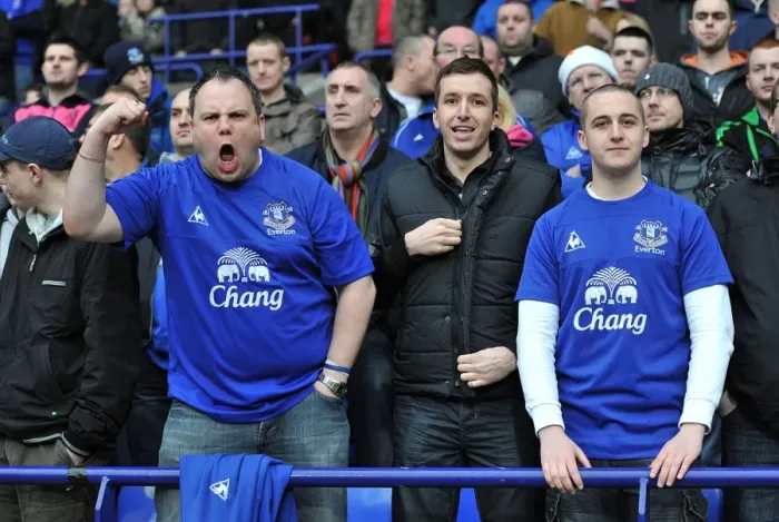 Framed Print : Everton's Passionate Roar: A Sea of Fans at Reebok Stadium - Bolton Wanderers vs. Everton, Barclays Premier League Framed Print : Everton's Passionate Roar: A Sea of Fans at Reebok Stadium - Bolton Wanderers vs. Everton, Barclays Premier League