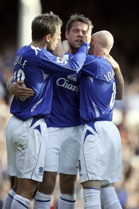 Framed Print : Everton's Penalty Triumph: James Beattie's Double Against Sheffield United (21 / 10 / 06)
