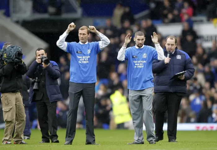 Framed Print : Everton's Pride: Duncan Ferguson and Tony Bellew's Unforgettable Half-Time Reunion at Goodison Park Framed Print : Everton's Pride: Duncan Ferguson and Tony Bellew's Unforgettable Half-Time Reunion at Goodison Park