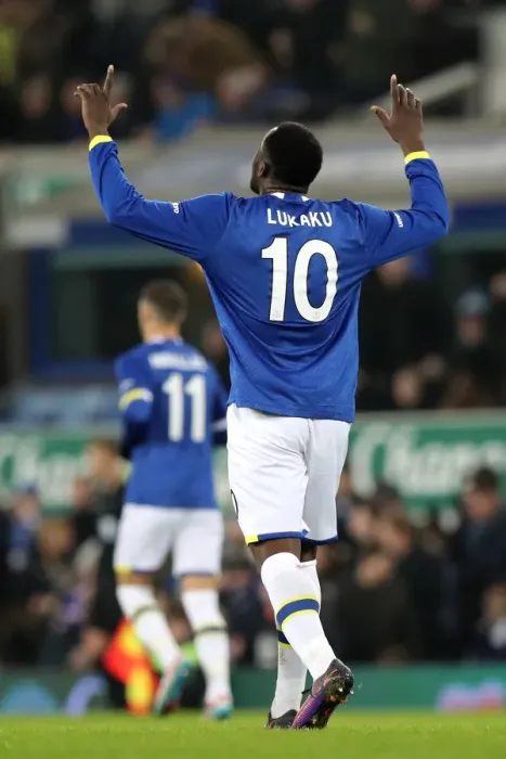 Framed Print : Everton's Romelu Lukaku Celebrates First Goal vs. Leicester City in FA Cup Third Round at Goodison Park Framed Print : Everton's Romelu Lukaku Celebrates First Goal vs. Leicester City in FA Cup Third Round at Goodison Park