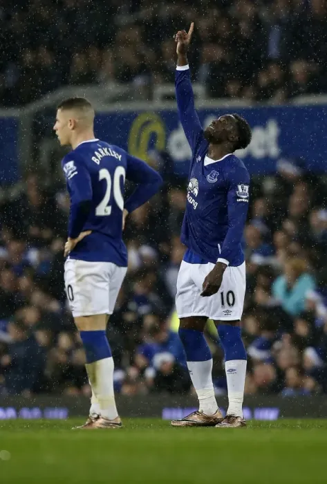 Framed Print : Everton's Romelu Lukaku: Celebrating His Opening Goal Against Leicester City at Goodison Park Framed Print : Everton's Romelu Lukaku: Celebrating His Opening Goal Against Leicester City at Goodison Park