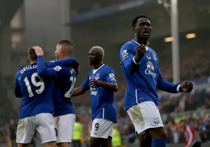 Framed Print : Everton's Romelu Lukaku: Hat-trick Hero in Everton's 4-0 Victory Over Sunderland (Premier League) Framed Print : Everton's Romelu Lukaku: Hat-trick Hero in Everton's 4-0 Victory Over Sunderland (Premier League)