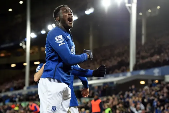 Framed Print : Everton's Romelu Lukaku: Thrilling Goal Celebration vs. Manchester City at Goodison Park Framed Print : Everton's Romelu Lukaku: Thrilling Goal Celebration vs. Manchester City at Goodison Park