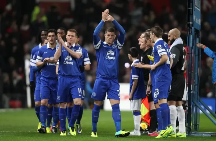 Framed Print : Everton's Ross Barkley Salutes Fans: Manchester United 0-1 Everton (Old Trafford, December 4, 2013) Framed Print : Everton's Ross Barkley Salutes Fans: Manchester United 0-1 Everton (Old Trafford, December 4, 2013)
